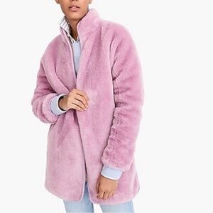 J crew teddy pink coat